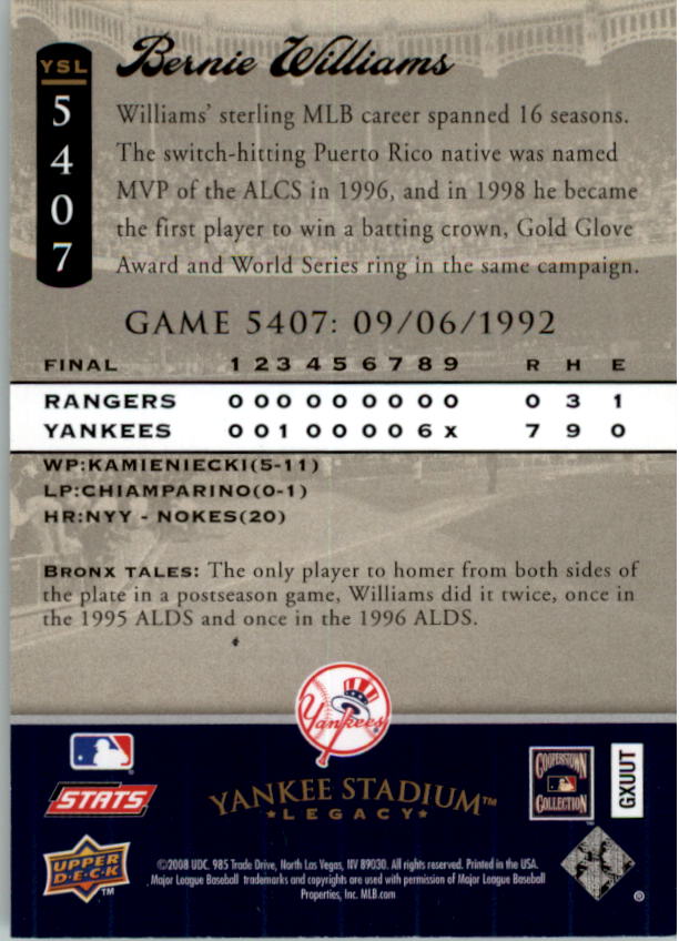 2008 Upper Deck Yankee Stadium Legacy Collection Baseball Card Pick 5107-6741 - Picture 110 of 382