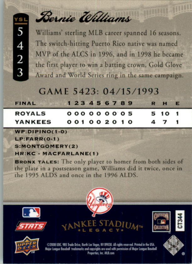 2008 Upper Deck Yankee Stadium Legacy Collection Baseball Card Pick 5107-6741 - Picture 122 of 382