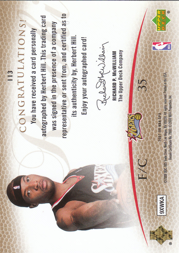 2007/2008 SP Authentic (Upper Deck) Basketball - Picture 203 of 269