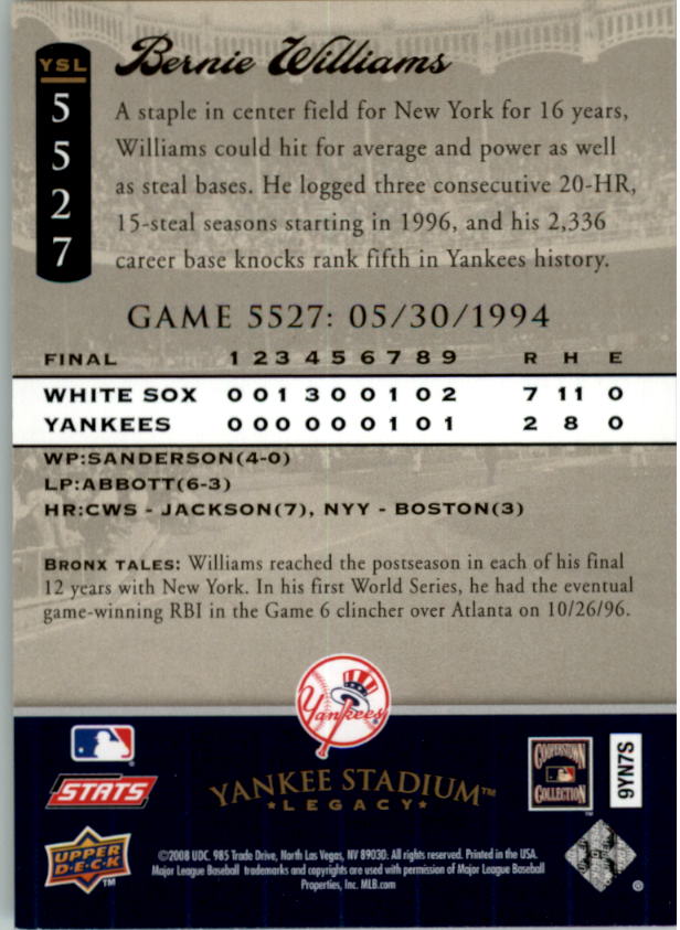 2008 Upper Deck Yankee Stadium Legacy Collection Baseball Card Pick 5107-6741 - Picture 150 of 382