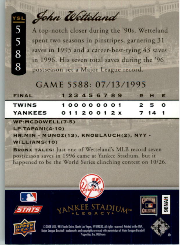 2008 Upper Deck Yankee Stadium Legacy Collection Baseball Card Pick 5107-6741 - Picture 160 of 382