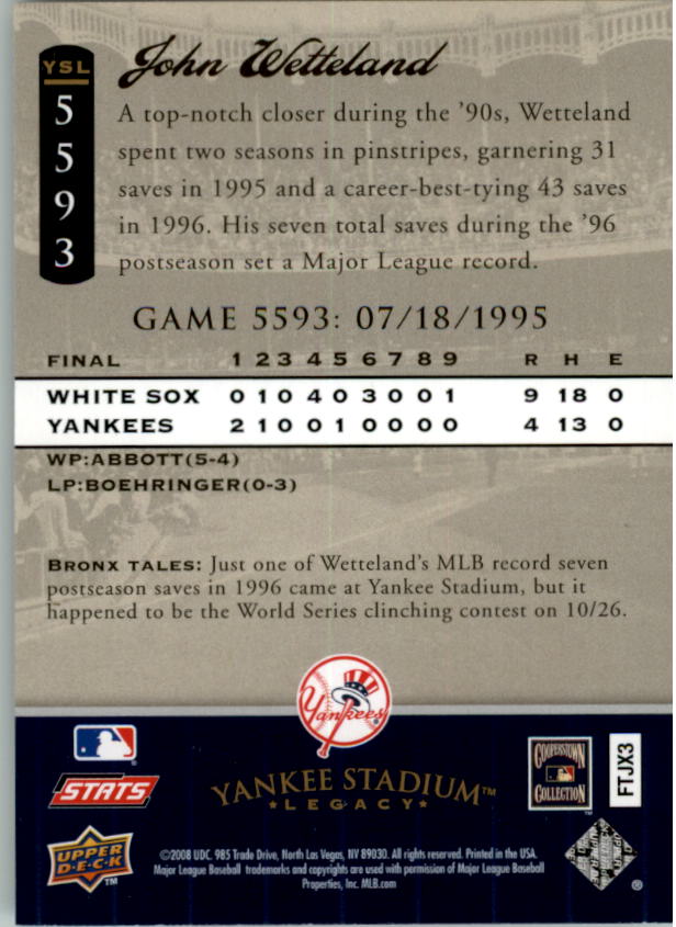 2008 Upper Deck Yankee Stadium Legacy Collection Baseball Card Pick 5107-6741 - Picture 162 of 382