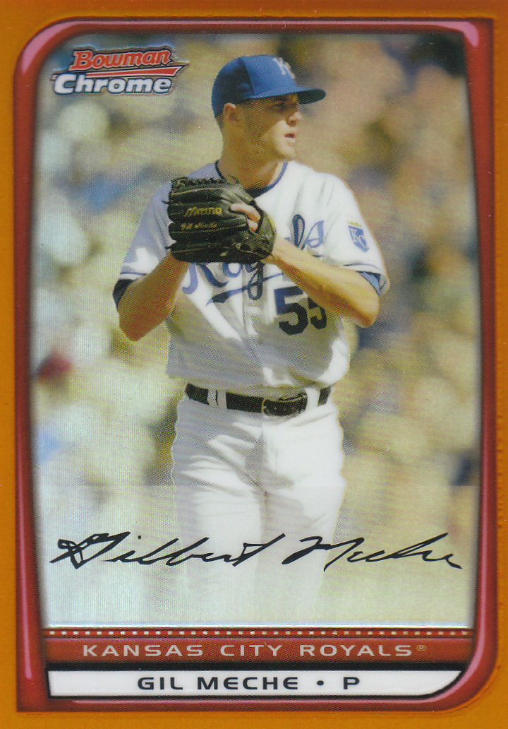 2008 Bowman Chrome Baseball "Orange and Red Refractors" Main Set Parallel Cards - Picture 6 of 23