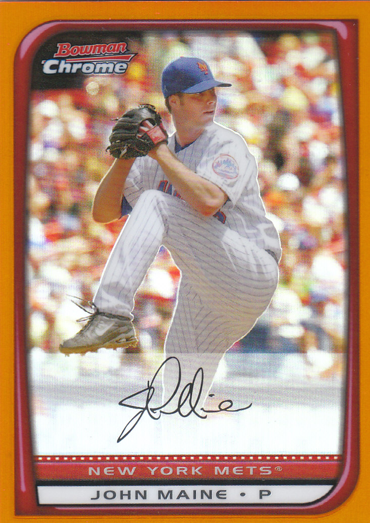 2008 Bowman Chrome Baseball "Orange and Red Refractors" Main Set Parallel Cards - Picture 14 of 23