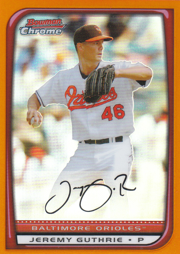 2008 Bowman Chrome Baseball "Orange and Red Refractors" Main Set Parallel Cards - Picture 18 of 23