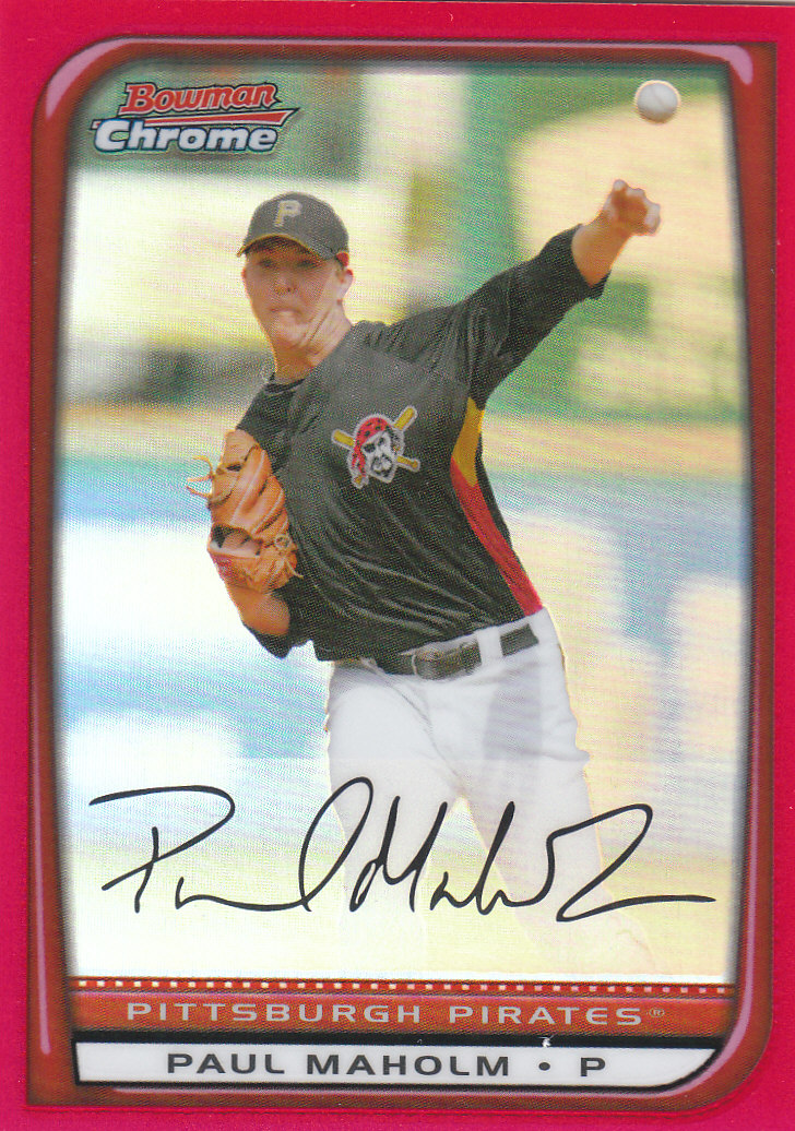 2008 Bowman Chrome Baseball "Orange and Red Refractors" Main Set Parallel Cards - Picture 20 of 23