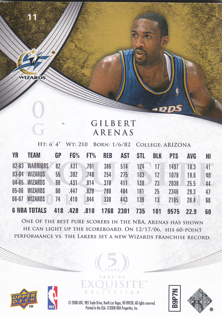 2007/2008 Exquisite Collection (cubierta superior) baloncesto - Imagen 3 de 39