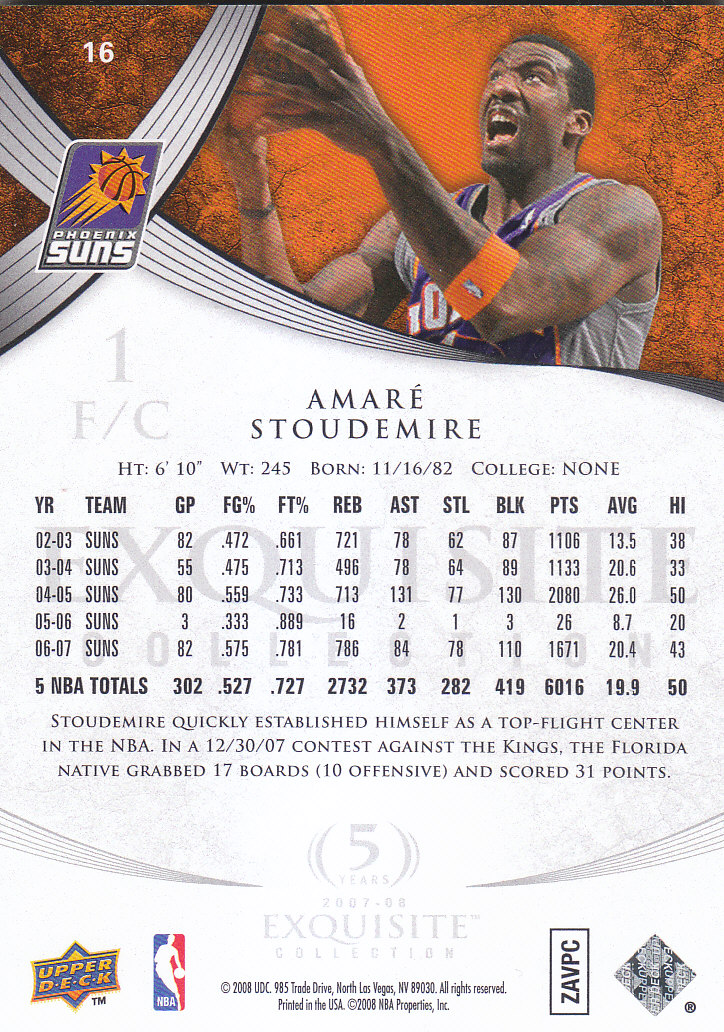 2007/2008 Exquisite Collection (cubierta superior) baloncesto - Imagen 5 de 39
