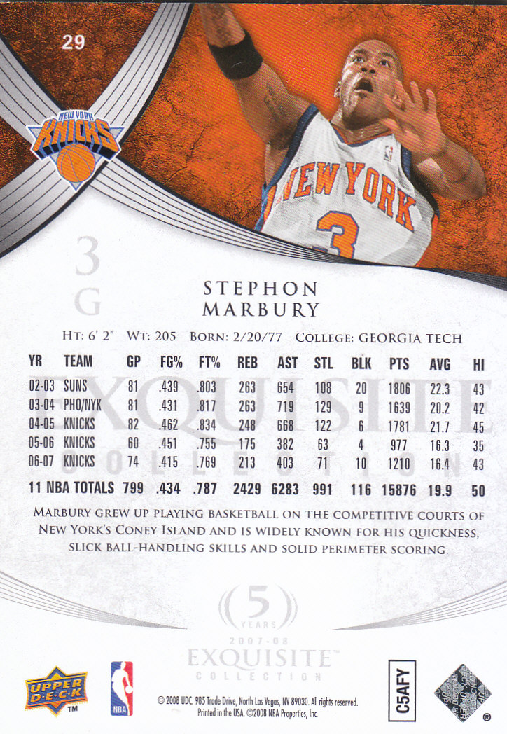 2007/2008 Exquisite Collection (cubierta superior) baloncesto - Imagen 15 de 39