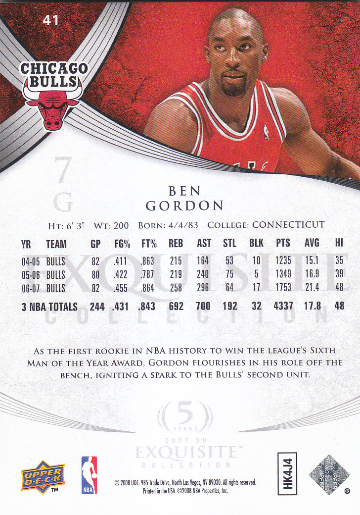 2007/2008 Exquisite Collection (cubierta superior) baloncesto - Imagen 23 de 39