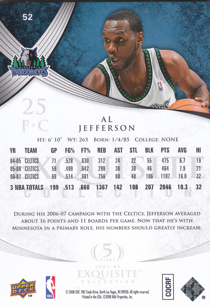 2007/2008 Exquisite Collection (cubierta superior) baloncesto - Imagen 31 de 39