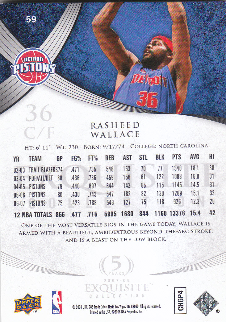2007/2008 Exquisite Collection (cubierta superior) baloncesto - Imagen 39 de 39