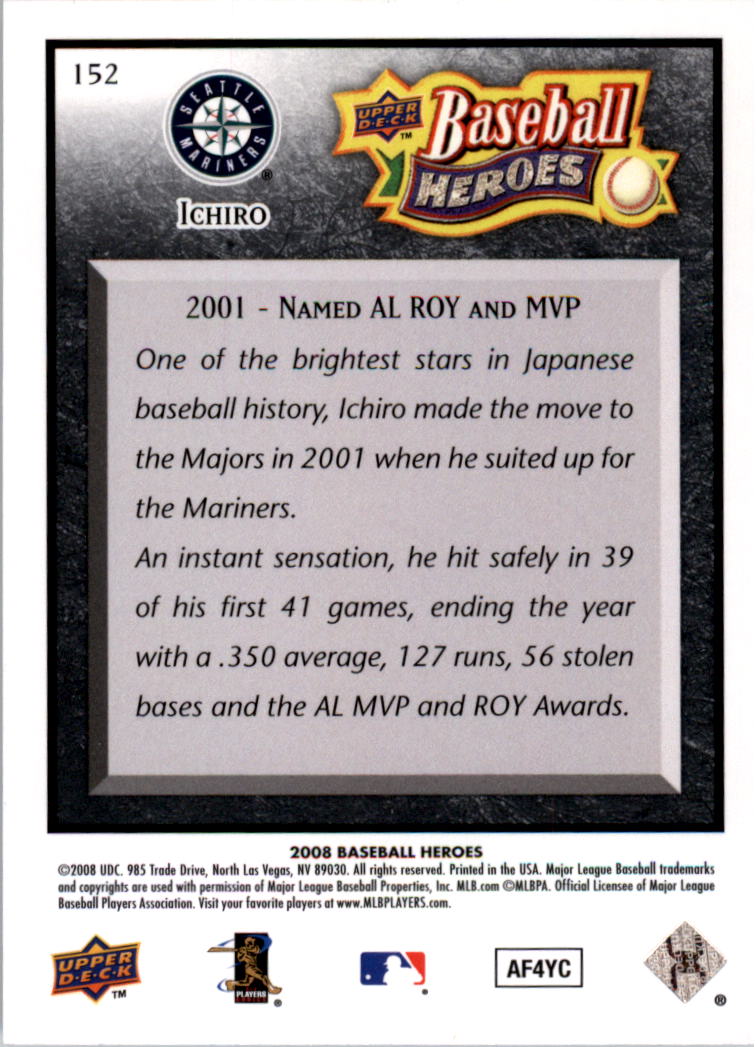 2008 Upper Deck Heroes Black Baseball Card Pick - Picture 230 of 305