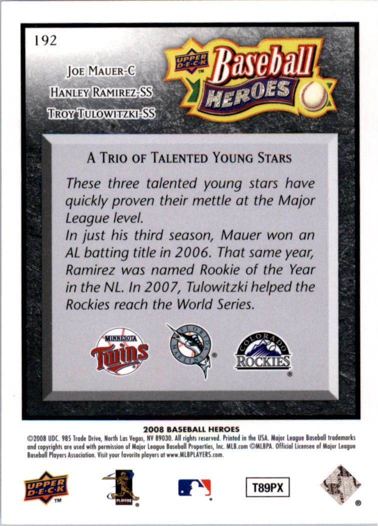 2008 Upper Deck Heroes Black Baseball Card Pick - Picture 291 of 305