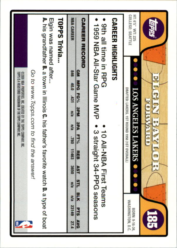 2008-09 Topps Basketball Card Pick - Picture 345 of 391