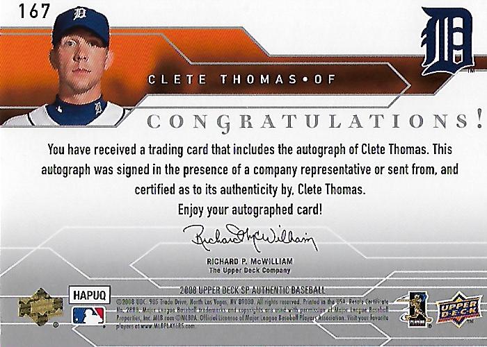 2008 SP Authentic Baseball Card Pick - Picture 206 of 208