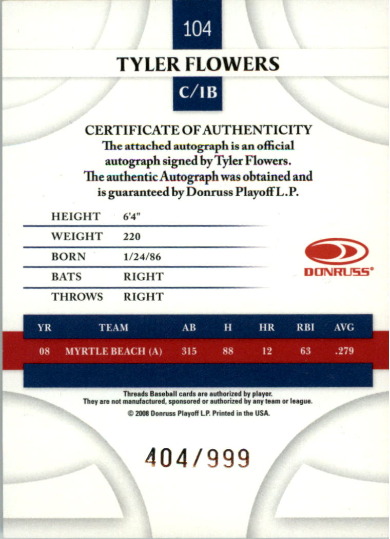 2008 Donruss Threads Trading Card Pick - Picture 195 of 213