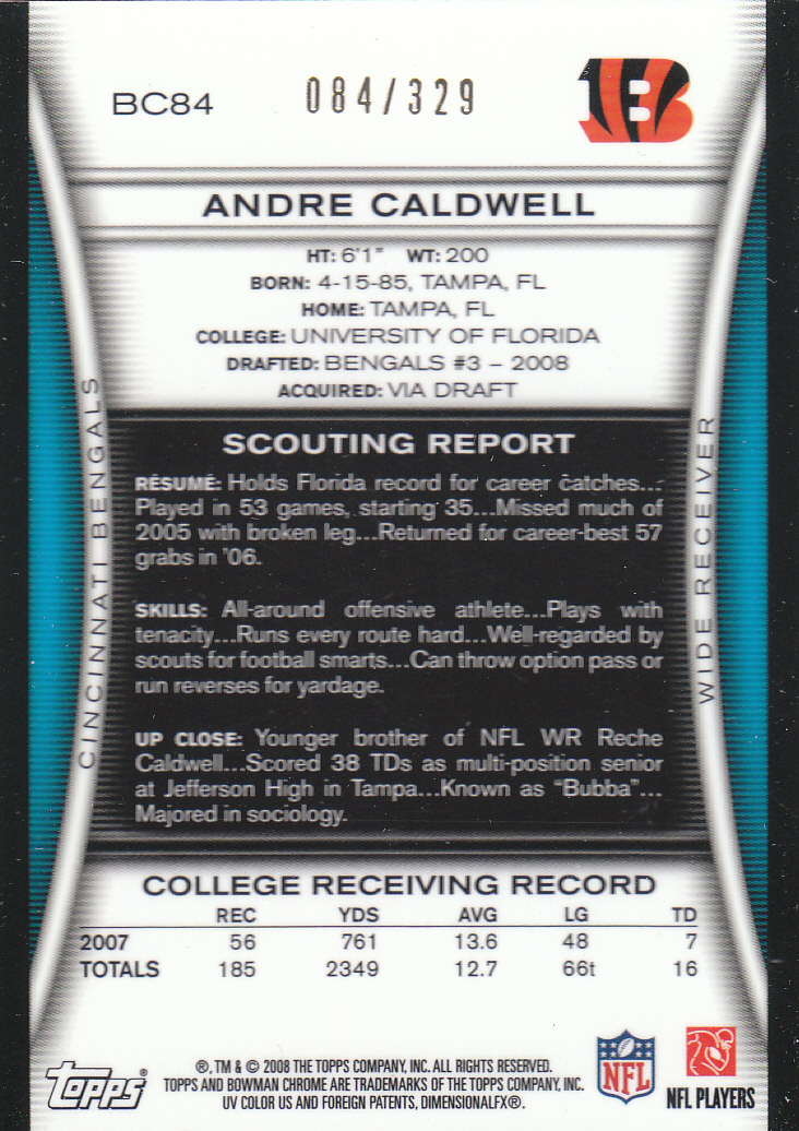 2008 Bowman Chrome Football Part 3 Rookie Autographs Bronze Silver Cards - Picture 23 of 49