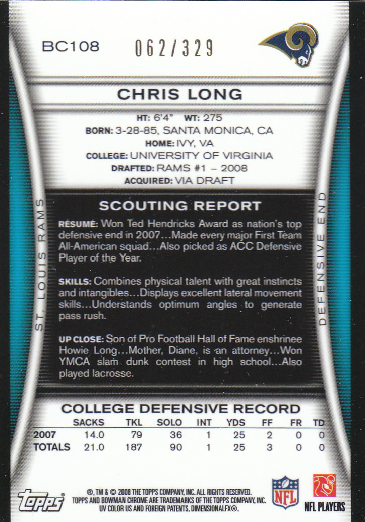 2008 Bowman Chrome Football Part 3 Rookie Autographs Bronze Silver Cards - Picture 35 of 49
