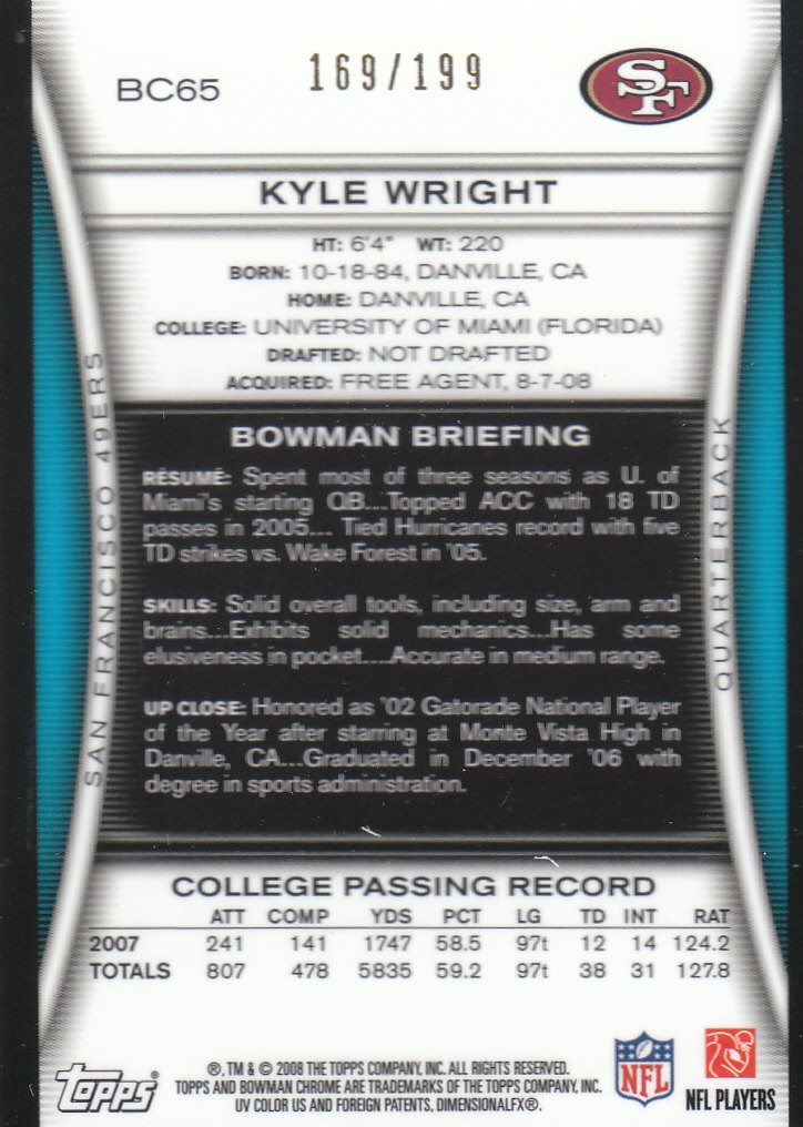 2008 Bowman Chrome Football Part 3 Rookie Autographs Bronze Silver Cards - Picture 41 of 49