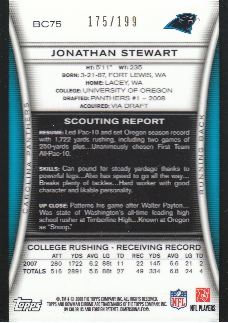 2008 Bowman Chrome Football Part 3 Rookie Autographs Bronze Silver Cards - Picture 45 of 49