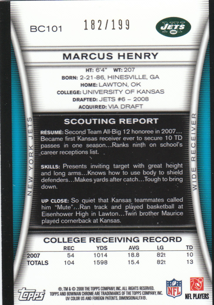2008 Bowman Chrome Football Part 3 Rookie Autographs Bronze Silver Cards - Picture 47 of 49