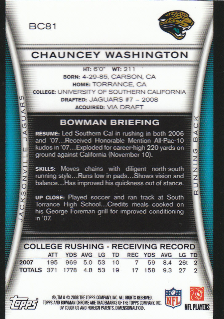 2008 Bowman Chrome Football Part 3 Rookie Autographs Bronze Silver Cards - Picture 7 of 49