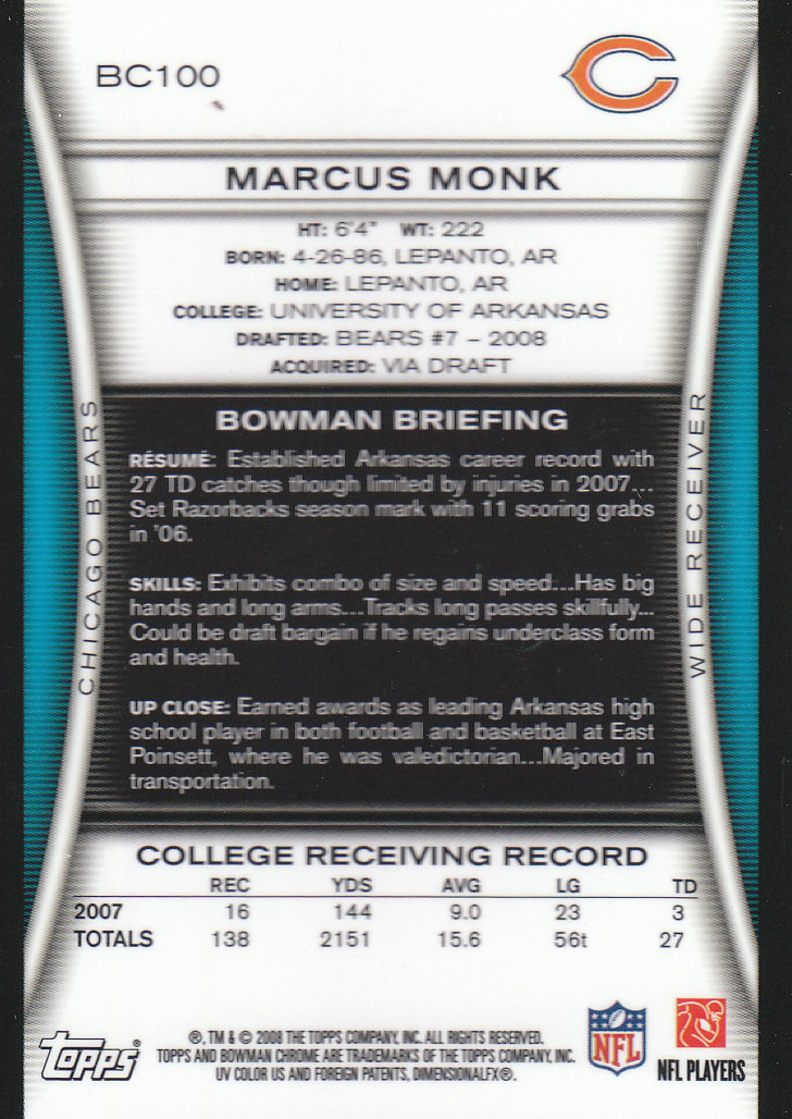 2008 Bowman Chrome Football Part 3 Rookie Autographs Bronze Silver Cards - Picture 15 of 49