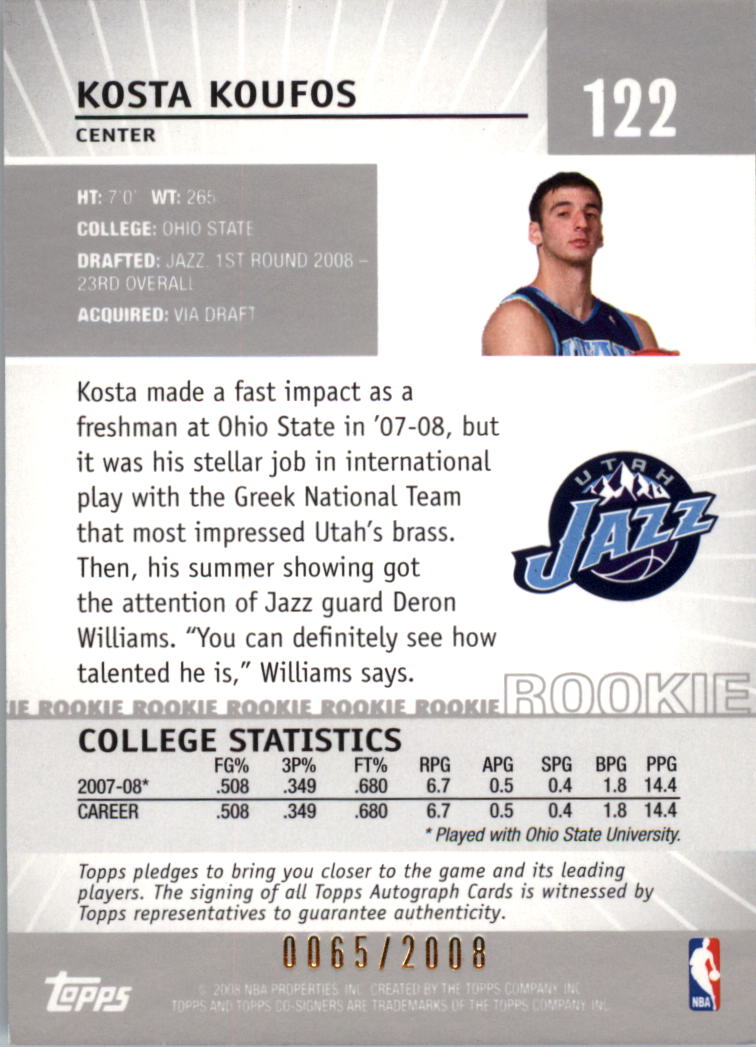 2008-09 Topps Co-Signers Basketball YOU PICK - Picture 214 of 238