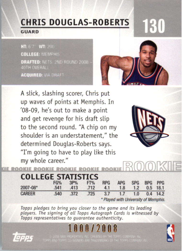 2008-09 Topps Co-Signers Basketball YOU PICK - Picture 224 of 238