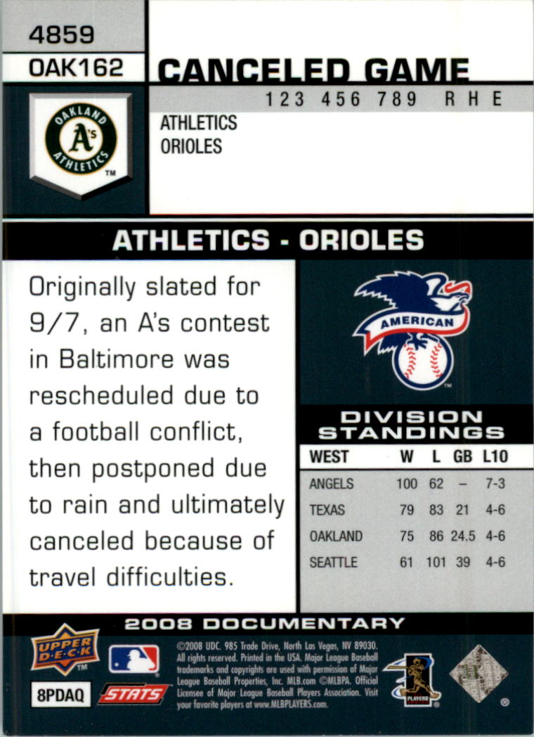 2008 Upper Deck Documentary Baseball Card Pick 4716-4936 - Picture 239 of 299