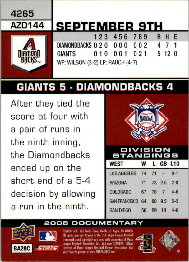 2008 Upper Deck Documentary Gold Baseball Card Pick 4234-4691 - Picture 21 of 209