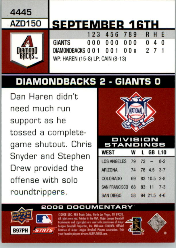 2008 Upper Deck Documentary Gold Baseball Card Pick 4234-4691 - Picture 49 of 209