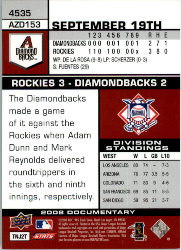 2008 Upper Deck Documentary Gold Baseball Card Pick 4234-4691 - Picture 115 of 209