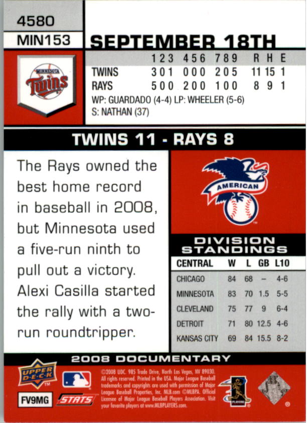 2008 Upper Deck Documentary Gold Baseball Card Pick 4234-4691 - Picture 151 of 209