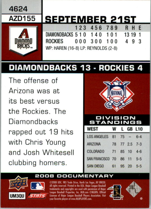 2008 Upper Deck Documentary Gold Baseball Card Pick 4234-4691 - Picture 183 of 209