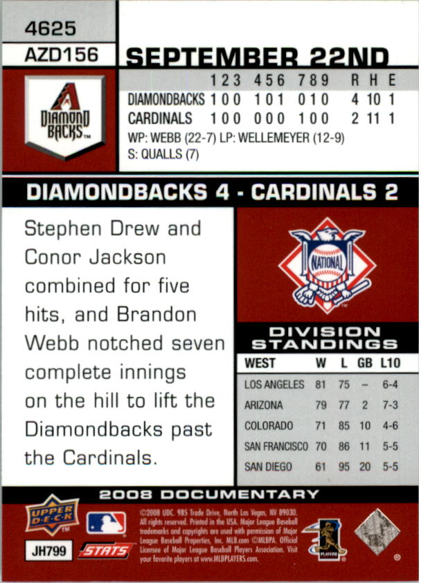 2008 Upper Deck Documentary Gold Baseball Card Pick 4234-4691 - Picture 185 of 209