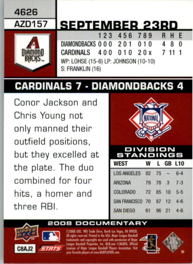 2008 Upper Deck Documentary Gold Baseball Card Pick 4234-4691 - Picture 187 of 209