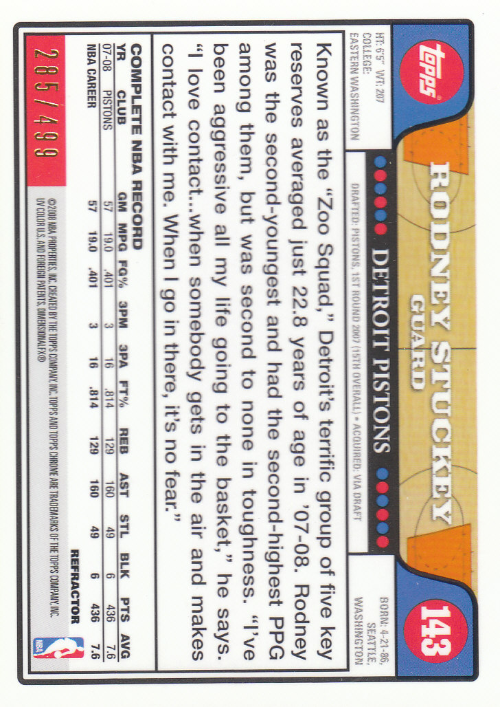 2008/2009 tarjetas paralelas refractoras de baloncesto cromadas parte 2 Topps - Imagen 193 de 255