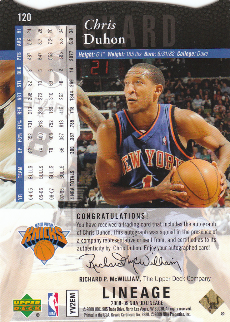 2008/2009 Lineage (Upper Deck) Basketball - Picture 319 of 319
