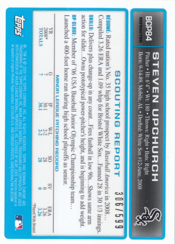 2009 Bowman Chrome Baseball Part 4 Prospects and Autograph Parallel Cards - Picture 25 of 109