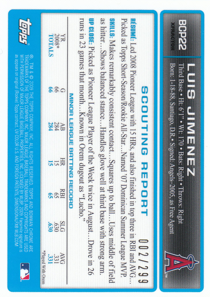 2009 Bowman Chrome Baseball Part 4 Prospects and Autograph Parallel Cards - Picture 53 of 109