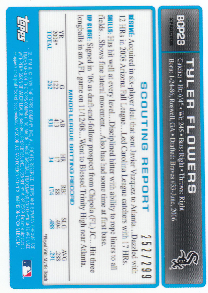 2009 Bowman Chrome Baseball Part 4 Prospects and Autograph Parallel Cards - Picture 55 of 109