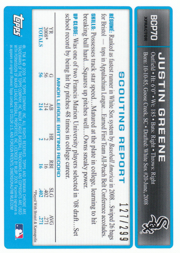 2009 Bowman Chrome Baseball Part 4 Prospects and Autograph Parallel Cards - Picture 61 of 109