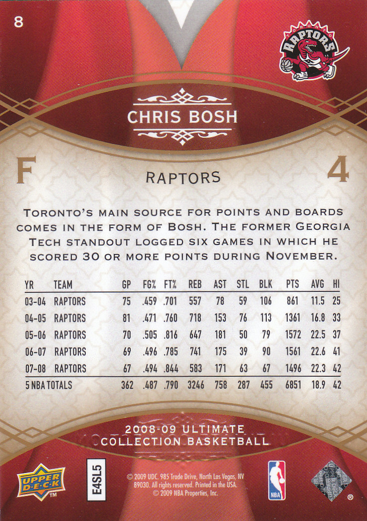 2008/2009 Ultimate Collection (Upper Deck) Basketball - Bild 3 von 11