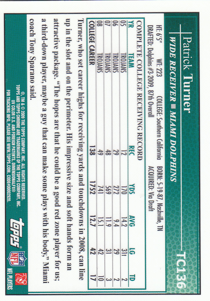 2009 Topps Chrome Football Part 3 Insert and Autograph Cards - Picture 77 of 81
