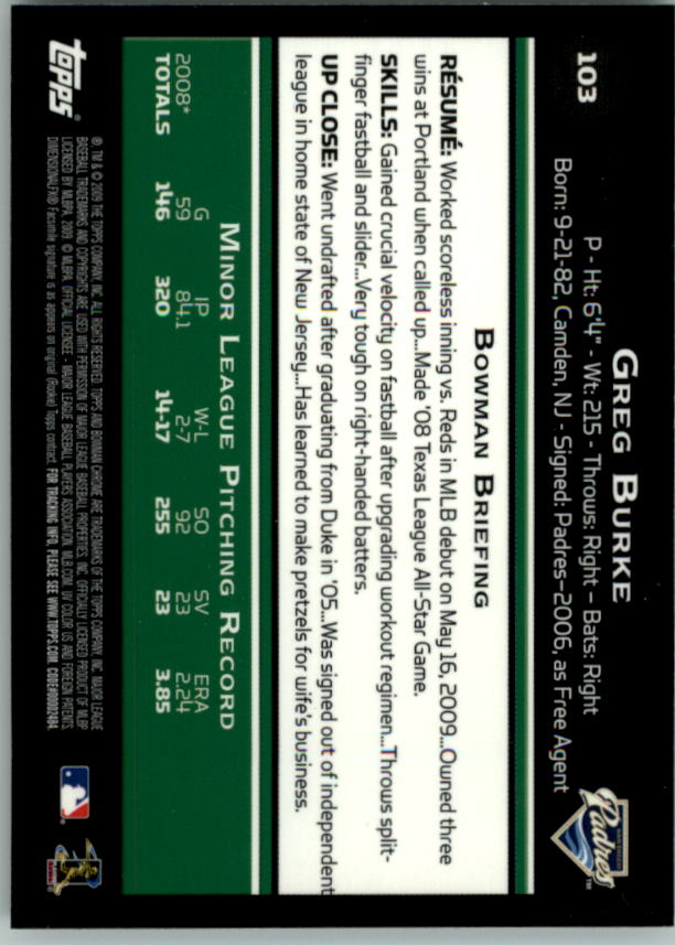 2009 Bowman Chrome Baseball Card Pick - Picture 199 of 429