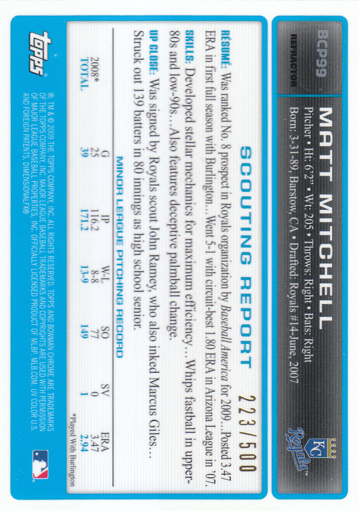 2009 Bowman Chrome Baseball Part 4 Prospects and Autograph Parallel Cards - Picture 29 of 109