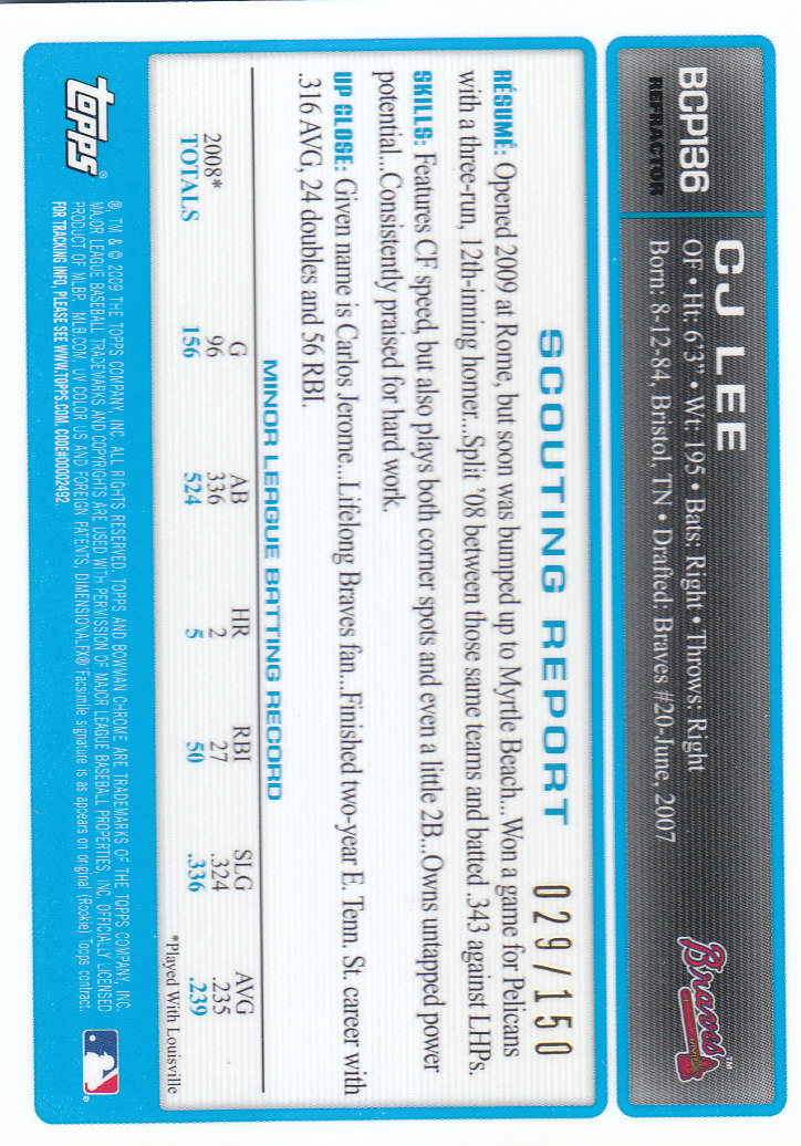 2009 Bowman Chrome Baseball Part 4 Prospects and Autograph Parallel Cards - Picture 5 of 109