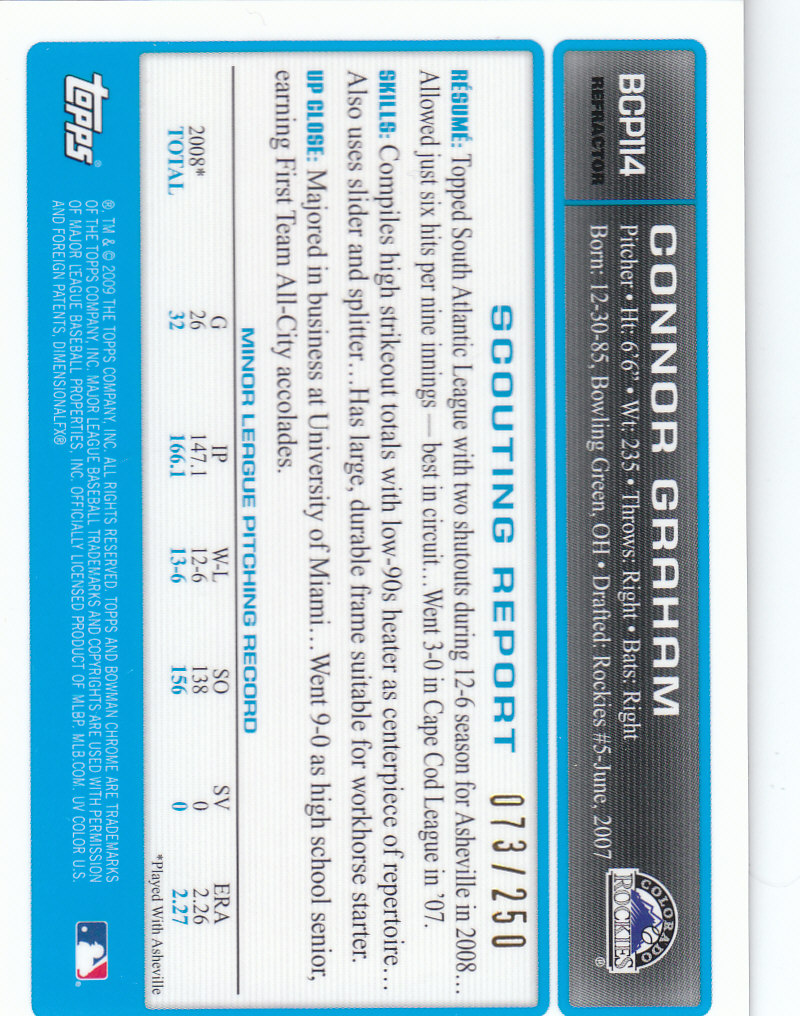 2009 Bowman Chrome Baseball Part 4 Prospects and Autograph Parallel Cards - Picture 63 of 109